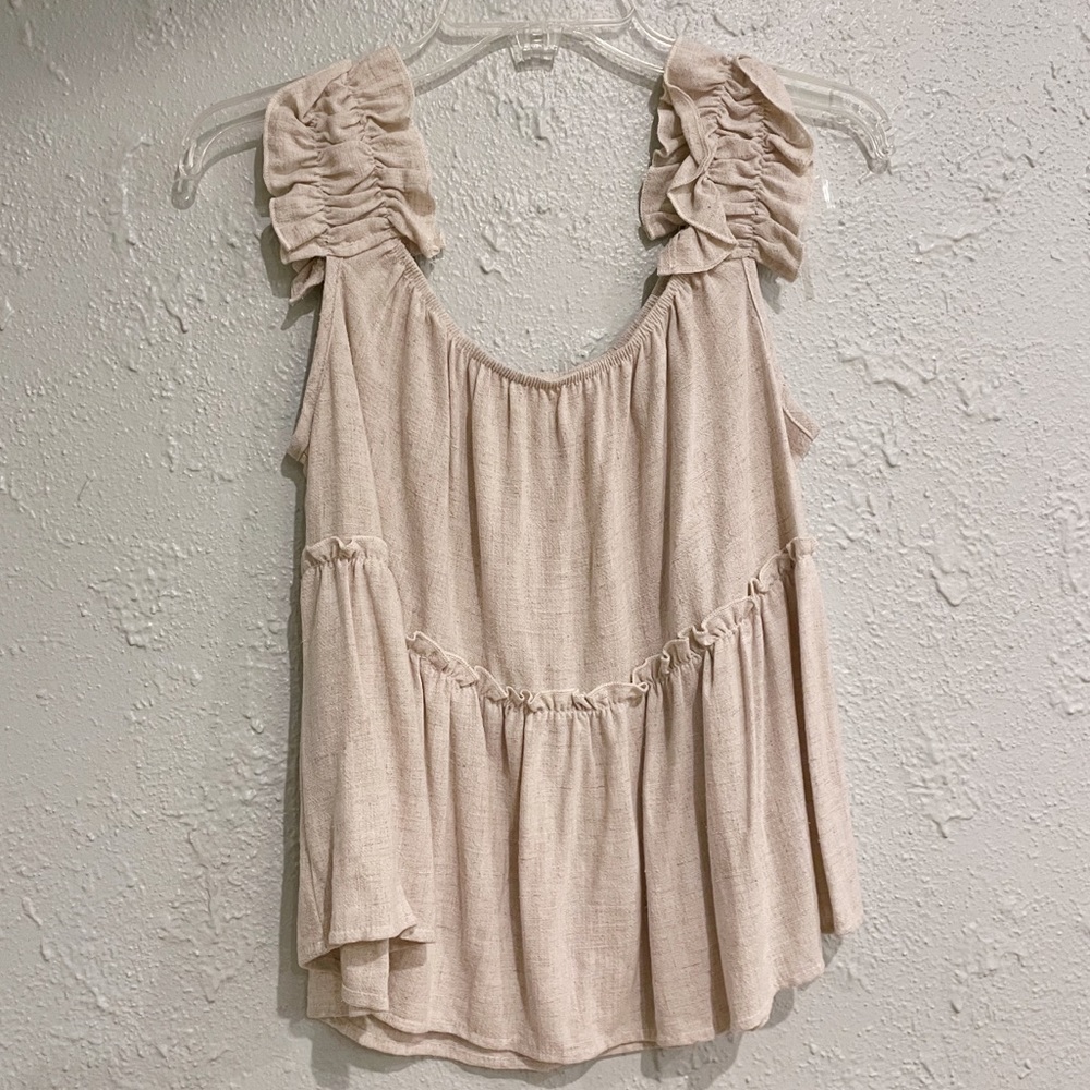 Peach Love ruffle top